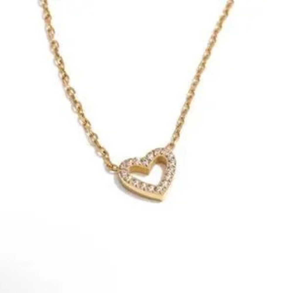 14k Gold Dainty Heart Pendant Necklace
